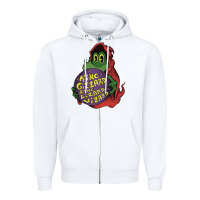 White The Little Crocodile Zipper Hoodie - artisFamous
