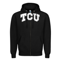 Black tcu Zipper Hoodie - artisFamous