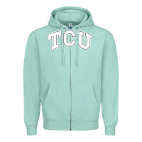 Seafoam tcu Zipper Hoodie - artisFamous