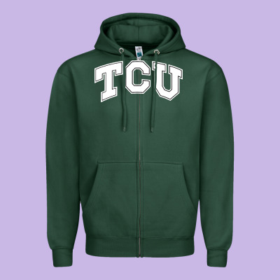 Tcu Zipper Hoodie Designed By Artisfamous