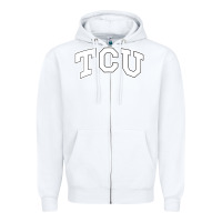 White tcu Zipper Hoodie - artisFamous