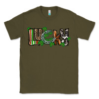 Army Green Lucky horseshoe St. Patrick's Day Classic Tee - CowGirlArtShop