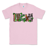 Bubblegum Pink Lucky horseshoe St. Patrick's Day Classic Tee - CowGirlArtShop