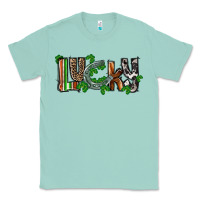 Seafoam Lucky horseshoe St. Patrick's Day Classic Tee - CowGirlArtShop