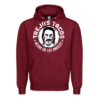 Burgundy tacos restaurant Zipper Hoodie - artisFamous