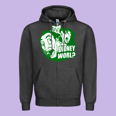 Didney Worl Zipper Hoodie Designed By Artisfamous