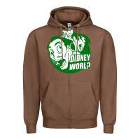 Chestnut didney worl Zipper Hoodie - artisFamous
