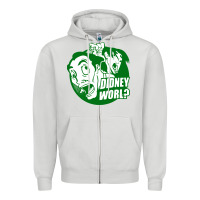 Dove Grey didney worl Zipper Hoodie - artisFamous