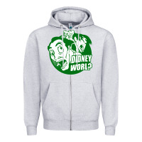 Heather Grey didney worl Zipper Hoodie - artisFamous