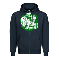 Navy didney worl Zipper Hoodie - artisFamous