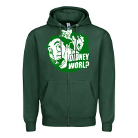 Sports Green didney worl Zipper Hoodie - artisFamous
