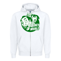 White didney worl Zipper Hoodie - artisFamous
