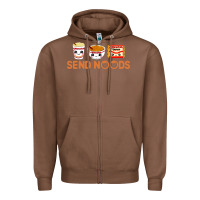 Chestnut send noods Zipper Hoodie - artisFamous