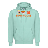 Seafoam send noods Zipper Hoodie - artisFamous