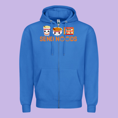 Send Noods Zipper Hoodie Designed By Artisfamous