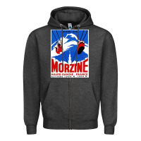 Charcoal Heather Savoie France Blue Zipper Hoodie - artisFamous