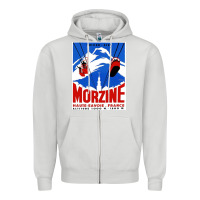 Dove Grey Savoie France Blue Zipper Hoodie - artisFamous