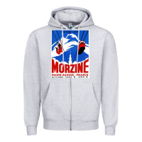 Heather Grey Savoie France Blue Zipper Hoodie - artisFamous