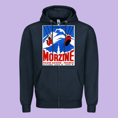 Savoie France Blue Zipper Hoodie Designed By Artisfamous