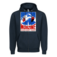 Navy Savoie France Blue Zipper Hoodie - artisFamous