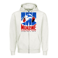 Oatmeal Heather Savoie France Blue Zipper Hoodie - artisFamous
