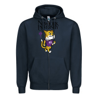 Navy New York University Zipper Hoodie - artisFamous
