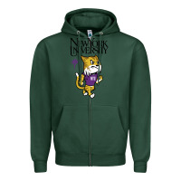 Sports Green New York University Zipper Hoodie - artisFamous