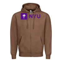 Chestnut nyu new york university purple Zipper Hoodie - artisFamous