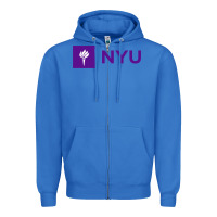 True Royal nyu new york university purple Zipper Hoodie - artisFamous