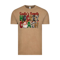 Vintage Coffee Santa's Favorite Hockey Coach For Christmas Vintage Tee - FaDigitalArtStudio
