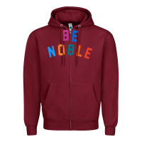 Burgundy be noble tee Zipper Hoodie - artisFamous