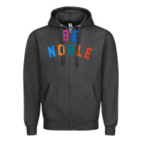 Charcoal Heather be noble tee Zipper Hoodie - artisFamous