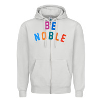 Dove Grey be noble tee Zipper Hoodie - artisFamous