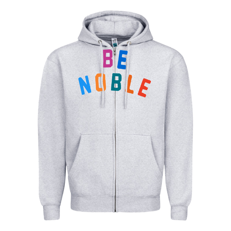 Be Noble Tee Zipper Hoodie by artisFamous | Teevron