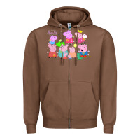 Chestnut Peppa Pig Zipper Hoodie - artisFamous