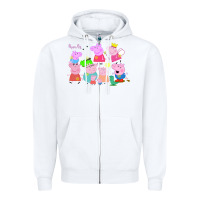 White Peppa Pig Zipper Hoodie - artisFamous