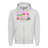 Dove Grey Peppa Pig Zipper Hoodie - artisFamous