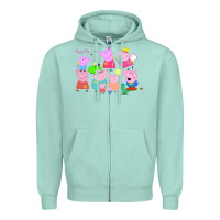 Seafoam Peppa Pig Zipper Hoodie - artisFamous