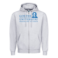 Heather Grey Goethe University Frankfurt Am Main Zipper Hoodie - artisFamous