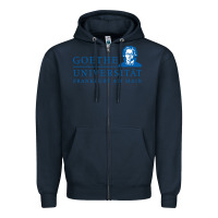 Navy Goethe University Frankfurt Am Main Zipper Hoodie - artisFamous