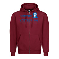 Burgundy Goethe University Frankfurt Am Main Zipper Hoodie - artisFamous