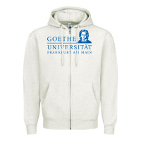 Oatmeal Heather Goethe University Frankfurt Am Main Zipper Hoodie - artisFamous