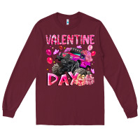 Burgundy Valentine Day Long Sleeve Tee - CowhideDigitalArt