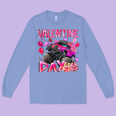 Valentine Day Long Sleeve Tee Designed By Cowhidedigitalart