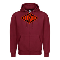 Burgundy Rotosound Zipper Hoodie - artisFamous