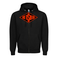 Black Rotosound Zipper Hoodie - artisFamous