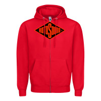 Red Rotosound Zipper Hoodie - artisFamous