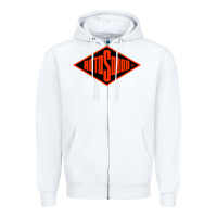 White Rotosound Zipper Hoodie - artisFamous