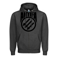 Charcoal Heather anti blue check action Zipper Hoodie - artisFamous