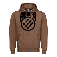 Chestnut anti blue check action Zipper Hoodie - artisFamous